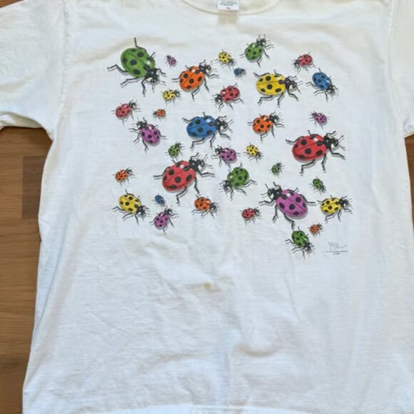 Gildan Other - Vintage Ladybug Graphic Tee | Colorful Bug Nature Shirt | Retro Wildlife T-Shirt